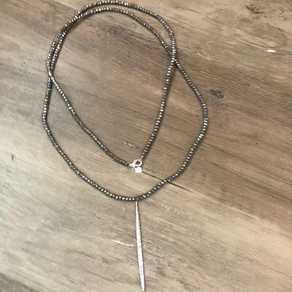 New Gorjana Nora Long Beaded Pendant necklace - Picture 6 of 8